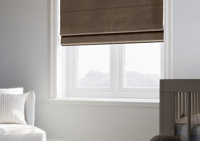 Odessa Velvet, Espresso - Twist&Fit Roman Blind - Image 5